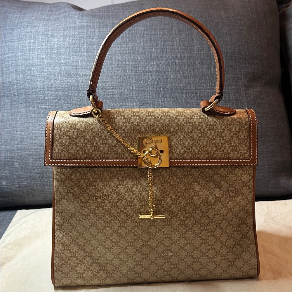 Celine Top Handle Satchel, Gold Hardware - AUTHENTICITY